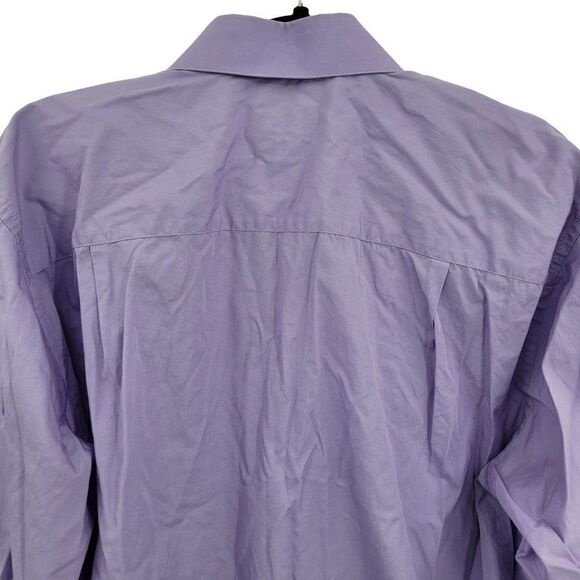 Mens Calvin Klein Dress Shirt 17 36/37 Lilac Purple Regular Fit Button Up Cotton - Picture 7 of 12